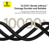 Кабель Power Delivery Baseus Dura Type-C to Lightning PD20W 2m Black-gold P10377800U01-02), мініатюра зображення № 7