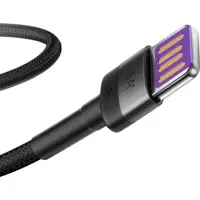 Кабель Power Delivery Baseus USB-Type-C Cafule PD40W, 5A, 1m CATKLF-PG1 Gray Black), мініатюра зображення № 4