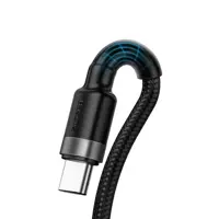 Кабель Power Delivery Baseus USB-Type-C Cafule PD40W, 5A, 1m CATKLF-PG1 Gray Black), мініатюра зображення № 6