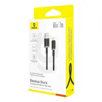 Кабель Power Delivery Baseus USB - Type-C Dura Series PD60W 1m Black-gold P10377802U01-00), мініатюра зображення № 2