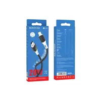 Кабель Power Delivery BOROFONE Type-C to IPhone BX79 silicone PD20W 1m чорний), мініатюра зображення № 2