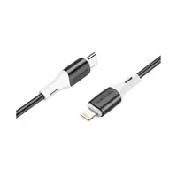 Кабель Power Delivery BOROFONE Type-C to IPhone BX79 silicone PD20W 1m чорний), мініатюра зображення № 3