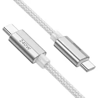 Кабель Power Delivery HOCO U134 Primero Type-C to Type-C PD240W 1,8m. сірий), мініатюра зображення № 7