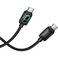 Кабель Power Delivery HOCO U146 Type-C PD60W 1.2m, Led індикатор, чорний), мініатюра зображення № 6