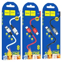 Кабель Power Delivery HOCO X86 Type-C PD60W 3A silicone 1m чорний), мініатюра зображення № 9