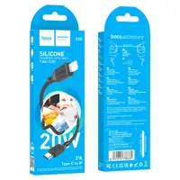 Кабель Power Delivery HOCO X90 Type-C to Lightning PD20W 3A 1m чорний), мініатюра зображення № 4