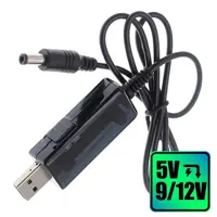 Кабель живлення Модема, Роутера з повишайкою 5 V до 9 і 12 V DC-DC перетворювач із вольтметром і шнуром), мініатюра зображення № 2
