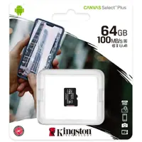 карта пам'яті KINGSTON microSD 64 GB 100R Class 10 без адаптера), мініатюра зображення № 1