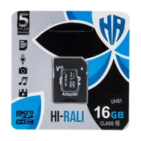 карта пам'яті microSDHC HI-RALI 16GB Сlass 10 з адаптером SD), мініатюра зображення № 1