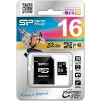 карта пам'яті SILICON POWER Elite microSDHC 16GB Class 10 + adapter), мініатюра зображення № 3