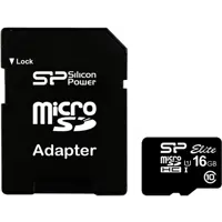 карта пам'яті SILICON POWER Elite microSDHC 16GB Class 10 + adapter), мініатюра зображення № 2