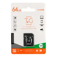 карта пам'яті T&G microSDHC64GB Сlass 10 з адаптером), мініатюра зображення № 4