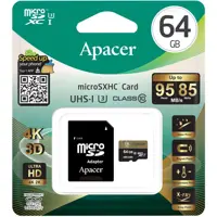 картка пам'яті APACER Micro SD 64GB class10 без адаптера R85MB/s