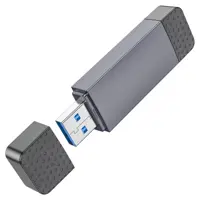 Картрідер HOCO HB45 Spirit USB3.0, type-c, SD,TF, microSD сірий), мініатюра зображення № 9