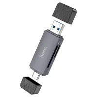 Картрідер HOCO HB45 Spirit USB2.0, Type-C, SD, TF, microSD сірий), мініатюра зображення № 2
