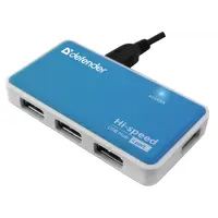 Хаб DEFENDER QUADRO POWER 4xUSB2.0 з блоком живлення 220v), мініатюра зображення № 5