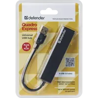 Хаб DEFENDER USB QUADRO EXPRESS 4xUSB3.0), мініатюра зображення № 2