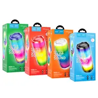 Портативна колонка HOCO HC8 Pulsating RGB Led, BT, FM, TF, AUX, USB, TWS, до 4х годин біла), мініатюра зображення № 3