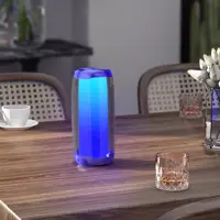 Портативна колонка HOCO HC8 Pulsating RGB Led, BT, FM, TF, AUX, USB, TWS, до 4х годин біла), мініатюра зображення № 10