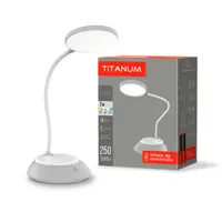 LED лампа настiльна TITANUM TLTF-022G 7W USB сіра), мініатюра зображення № 2