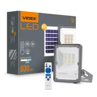 LED прожектор автономний VIDEX VL-FSO4-205-S 1400Lm 5000K (Автономний прожектор VIDEX 20W 5000K Сенсорний)), мініатюра зображення № 2