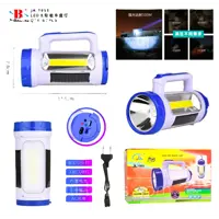 Ліхтар ручний вбудований акумулятор JA-1953 (1W+3COB) +P.B.,соняч.панель (1хвхід 5V)+ЗП220В 2реж), мініатюра зображення № 5