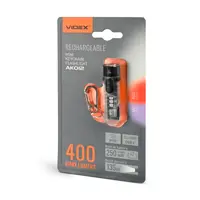 Ліхтарий брилок VIDEX VLF-AK012 400Lm 135м Li-pol 601045 250mAh, біле, червоне, УФ світло), мініатюра зображення № 13