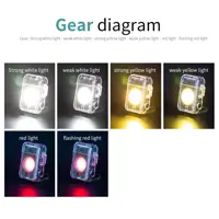 Ліхтарик ручний D52-2 білий, жовтий, червоний, запальничка, Type-C 8 режимів), мініатюра зображення № 4