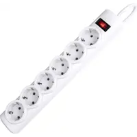 Мережевий фільтр Defender DFS 155 5м 6розеток білий ), мініатюра зображення № 2