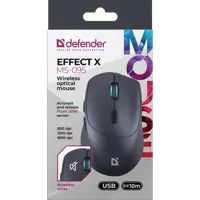 Миша бездротова DEFENDER Effect X MS-095  800/1200/1600 dpi, чорна), мініатюра зображення № 2