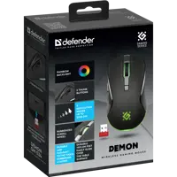 Миша бездротова DEFENDER ігрова Demon GM-534, з підсвіткою, чорна), мініатюра зображення № 3