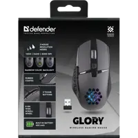 Миша бездротова DEFENDER ігрова Glory GM-514, чорна), мініатюра зображення № 2