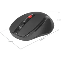 Миша бездротова DEFENDER Ultra MM-315 6 кнопок, 1600 dpi, чорна), мініатюра зображення № 4