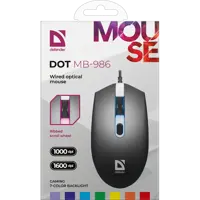 Миша DEFENDER Dot MB-986 4D, 1000/1600dpi, RGB підсвітка), мініатюра зображення № 2