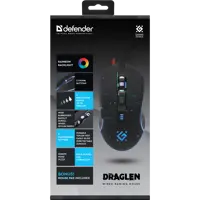 Миша ігрова DEFENDER Draglen GM-907 5кнопок, 7200 dpi, USB, RGB підсвітка чорна), мініатюра зображення № 2