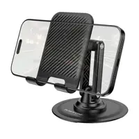 Настільний тримач для телефона BOROFONE BH128 Admirado Dual-Axis Rotating Desktop Stand Black чорний), мініатюра зображення № 8