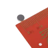 Неодимовий магніт для плюсової клеми D5х1.5мм N38 NdFeB, Ni+Cu+Ni, зусилля 0,3kg), мініатюра зображення № 2