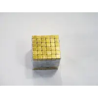 Неодимовий магніт куб 5x5x5mm N48 NdFeB Ni+Cu+Ni+Au золото, 1.1kg), мініатюра зображення № 3