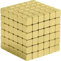 Неодимовий магніт куб 5x5x5mm N48 NdFeB Ni+Cu+Ni+Au золото, 1.1kg), мініатюра зображення № 5