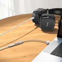 Перехідник аудіо-конвертер HOCO UPA32D USB to AUX 3.5 чорний), мініатюра зображення № 3