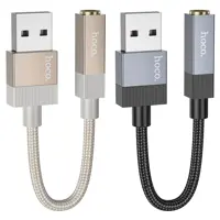 Перехідник аудіо-конвертер HOCO UPA32D USB to AUX 3.5 чорний), мініатюра зображення № 5
