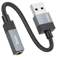 Перехідник аудіо-конвертер HOCO UPA32D USB to AUX 3.5 чорний), мініатюра зображення № 7