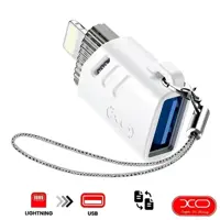 Перехідник OTG XO NB256A USB AF>iPhone Білий), мініатюра зображення № 4