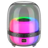 Портативна колонка HOCO BS58 Crystal bluetooth, TF, USB, AUX, TWS чорна), мініатюра зображення № 2