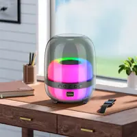 Портативна колонка HOCO BS58 Crystal bluetooth, TF, USB, AUX, TWS чорна), мініатюра зображення № 5