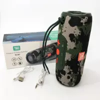Портативна колонка T&G TG341 bluetooth TWS FM TF USB до 4х годин, камуфляж), мініатюра зображення № 4