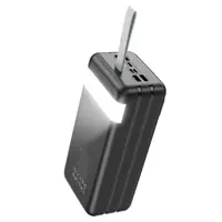power bank Hoco J86B Electric 4USB Type-C 22.5W PD20W, QC, LCD, Lamp 60000 mAh чорний), мініатюра зображення № 5