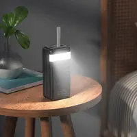 power bank Hoco J86B Electric 4USB Type-C 22.5W PD20W, QC, LCD, Lamp 60000 mAh чорний), мініатюра зображення № 6