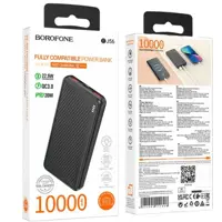 power bank BOROFONE BJ56 Graceful 10000mAh 2xUSB 1xType-C 22.5W PD20W чорний), мініатюра зображення № 5