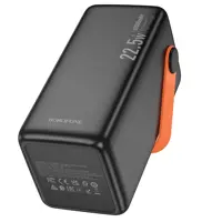 power bank BOROFONE BJ66B Magnifico 60000mAh 22.5W QC3.0 PD20W 2USB, type-c, ліхтарик  чорний), мініатюра зображення № 5